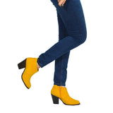 2 IN 1 FRINGE BOOTS MUSTARD